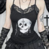 Dark skull lace camisole