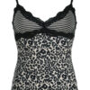 Vintage leopard black lace cami